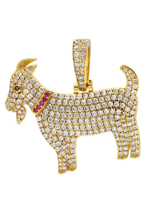 Flash Deals On Fine Jewelry – Shop Before It's Gone Gold Plated Goat Pendant | 14.5 Grams