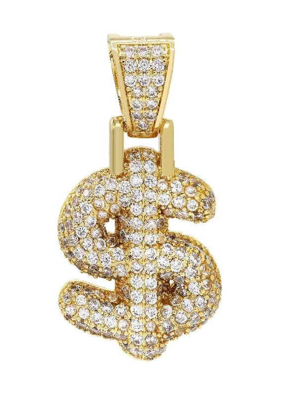 Limited-Stock Jewelry Sale – Once It's Gone, It's Gone Gold Plated $ symbol Pendant | 8.2 Grams