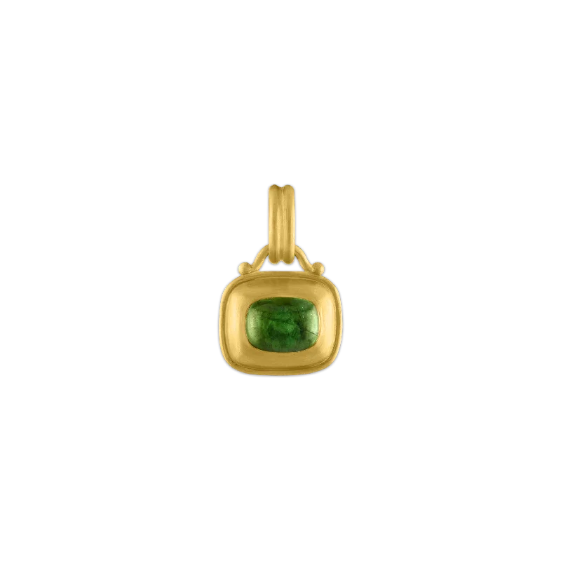 Stunning Statement Jewelry, Unbeatable Discounts Green Tourmaline Capsa Pendant