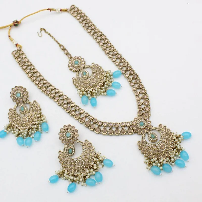 India Art  Crystal Stone Necklace Set