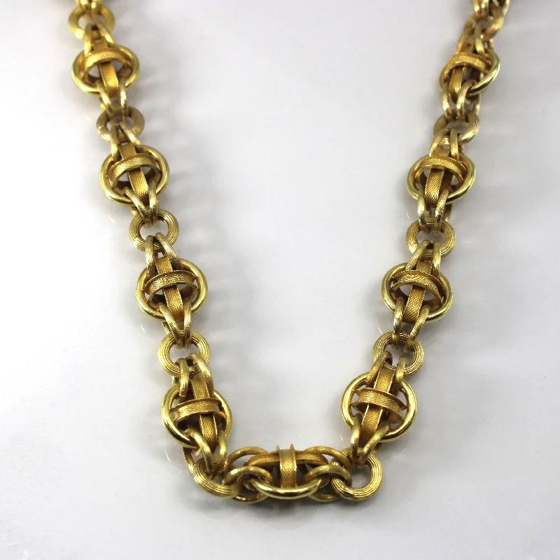 Handmade Pearl Jewelry For Timeless Elegance Interlocking Heavy Rolo Link Chain | 18"
