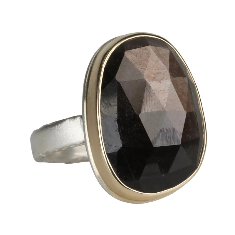 Shine Bright With Our Special Jewelry Promotions Asymmetrical Brown Sapphire Ring