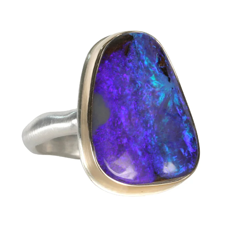 Elevate Your Jewelry Collection With Limited-Time Savings Asymmetrical Triangular Boulder Opal Ring Elevate Your Jewelry Collection With Limited-Time Savings Asymmetrical Triangular Boulder Opal Ring