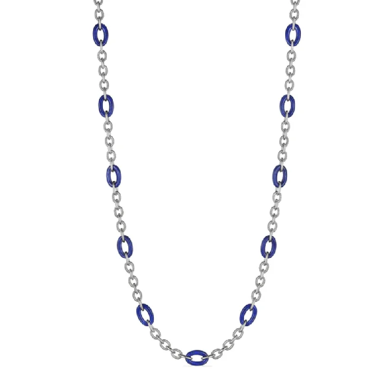 Sparkle On A Budget – Fine Jewelry For Less Judith Ripka Eternity Long Signature Link Necklace with Lapis Sparkle On A Budget – Fine Jewelry For Less Judith Ripka Eternity Long Signature Link Necklace with Lapis