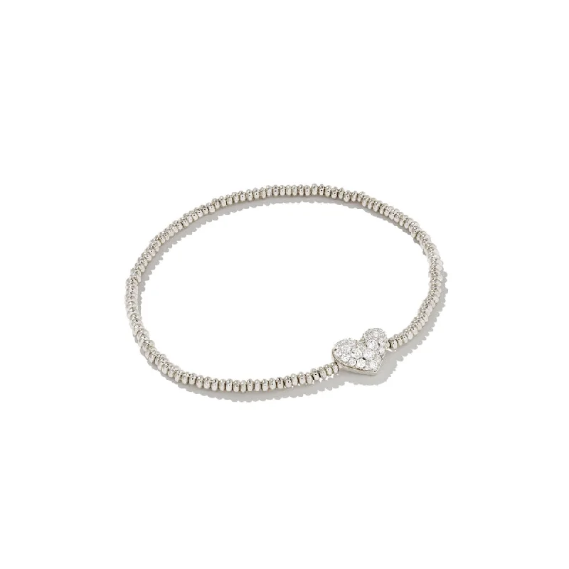 Personalized Jewelry Sale – Unique Gifts At Low Prices Kendra Scott Ari Pave Heart Stretch Bracelet in White Crystal Personalized Jewelry Sale – Unique Gifts At Low Prices Kendra Scott Ari Pave Heart Stretch Bracelet in White Crystal