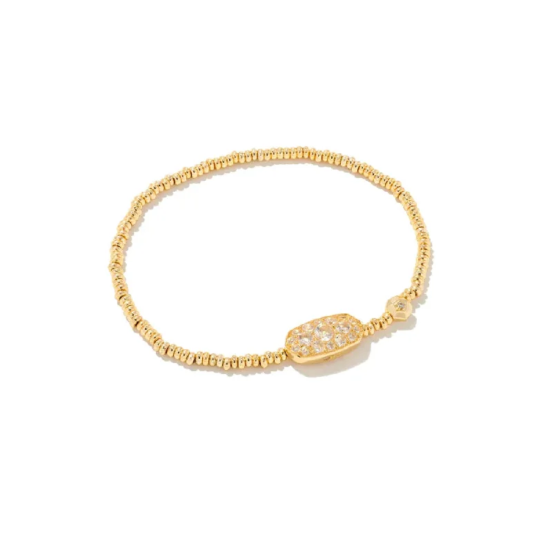 Kendra Scott Grayson Stretch Bracelet in White Crystal