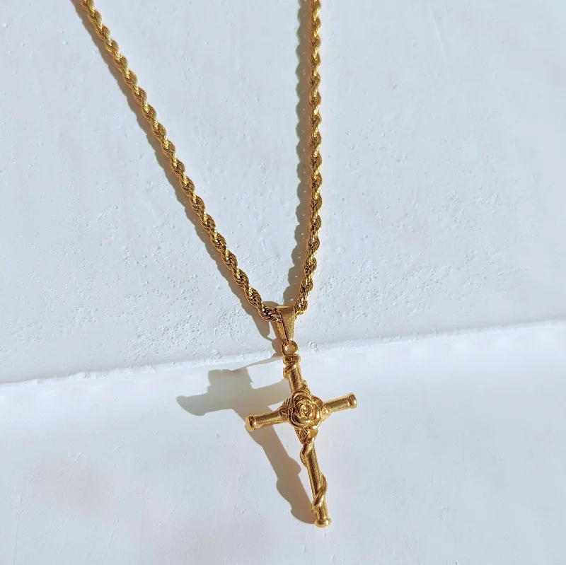 Breathtaking Jewelry At Limited-Time Savings Kids' Rose Wrapped Cross Necklace