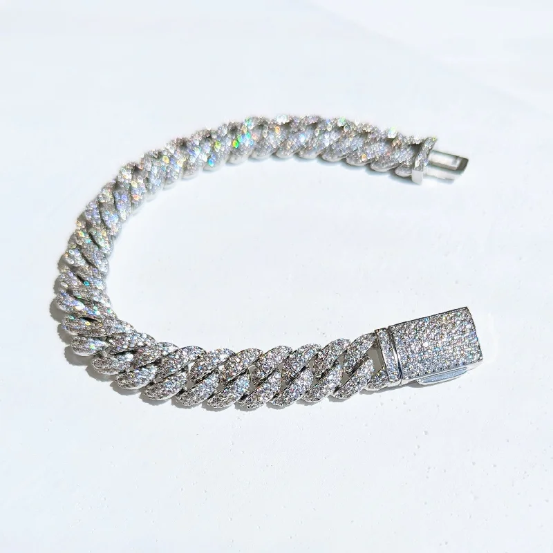 Your Perfect Accessory Now At The Best Price Kids' Silver Diamond Cuban Link Bracelet Your Perfect Accessory Now At The Best Price Kids' Silver Diamond Cuban Link Bracelet