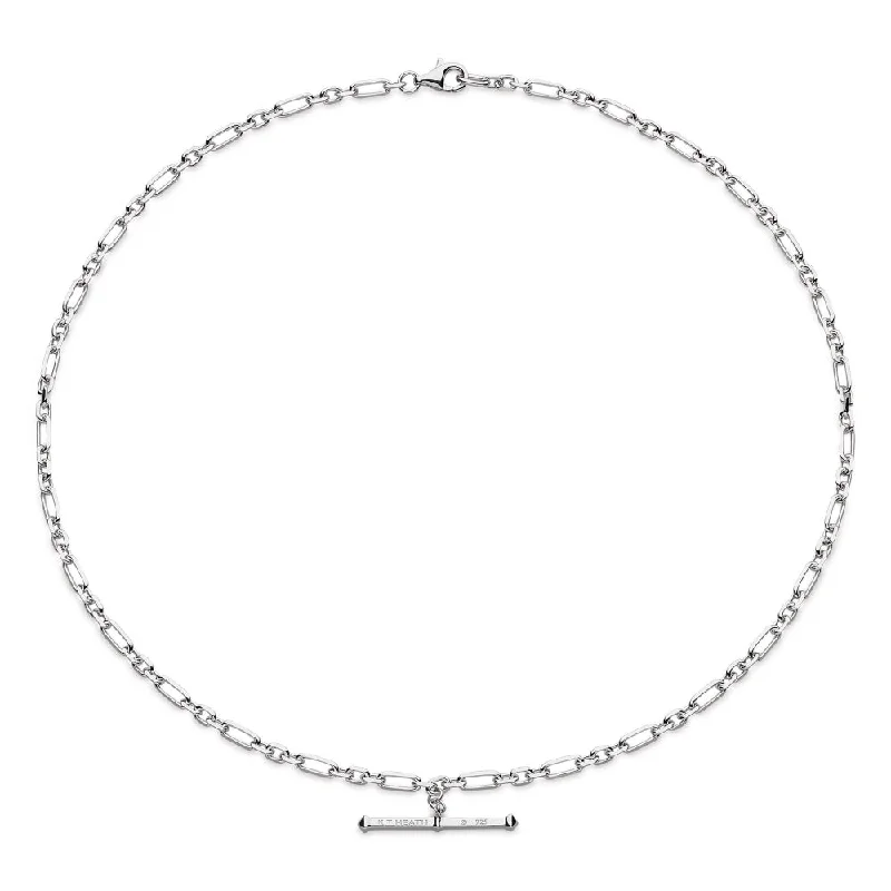 Elegant Jewelry, Affordable Luxury – Shop Now Kit Heath Sterling Silver Revival Astoria Figaro Chain Link T-bar Necklace Elegant Jewelry, Affordable Luxury – Shop Now Kit Heath Sterling Silver Revival Astoria Figaro Chain Link T-bar Necklace