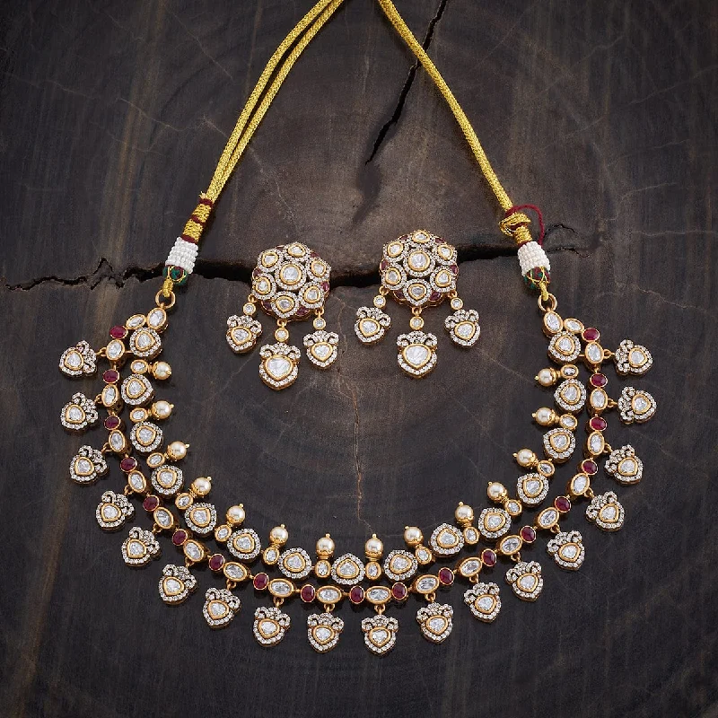 Trendy Minimalist Jewelry For Everyday Wear Kundan Necklace 176788