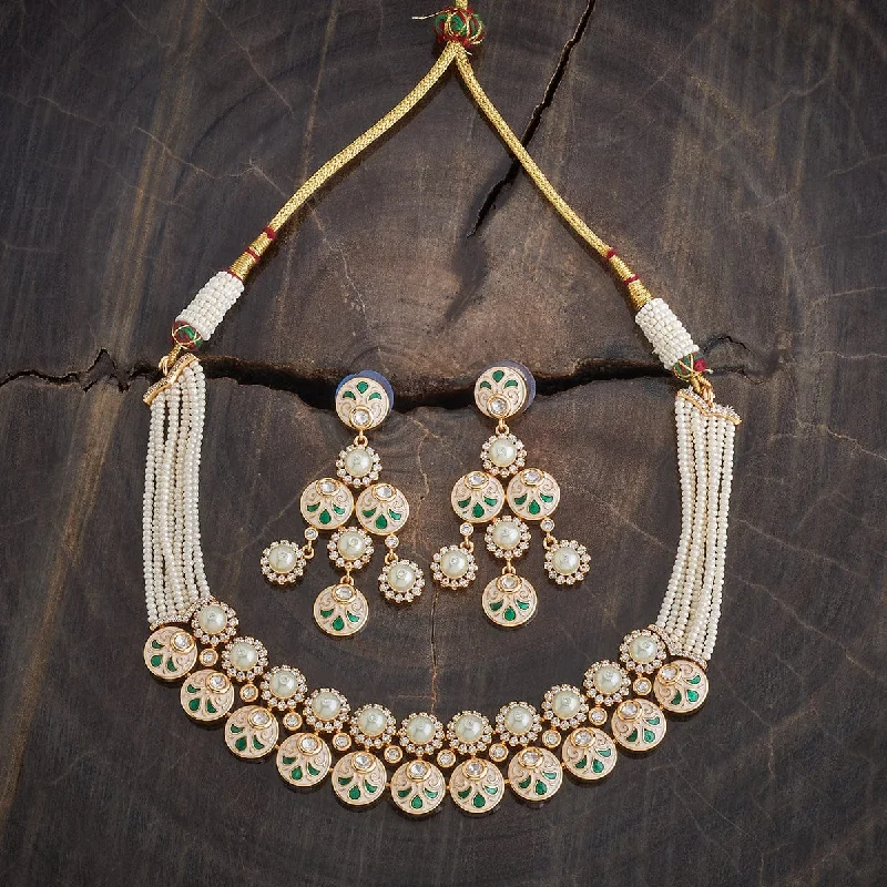 Elegant Designs, Unbeatable Discounts – Shop Jewelry Now Kundan Necklace 177805
