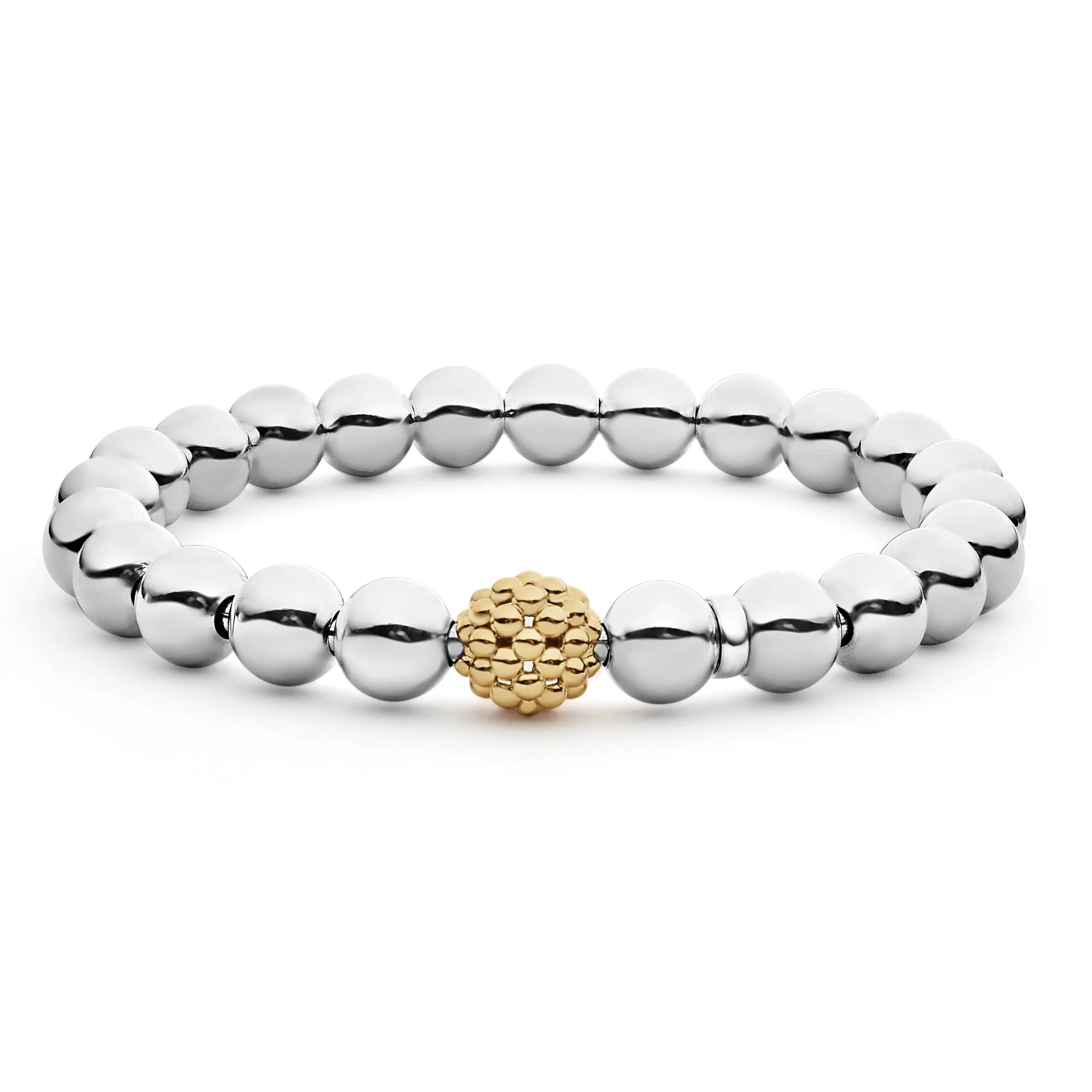 High-End Jewelry, Now More Affordable Than Ever Lagos Signature Caviar Stretch Gold Bead Bracelet High-End Jewelry, Now More Affordable Than Ever Lagos Signature Caviar Stretch Gold Bead Bracelet