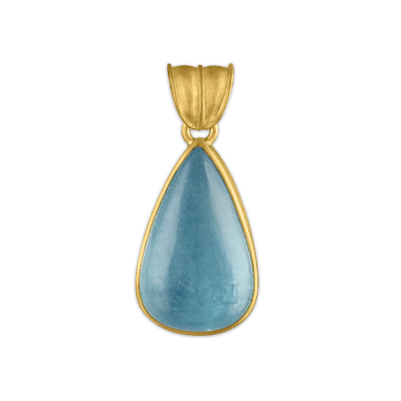 Personalized Jewelry At Special Discount Rates Large Aquamarine Tear Pendant