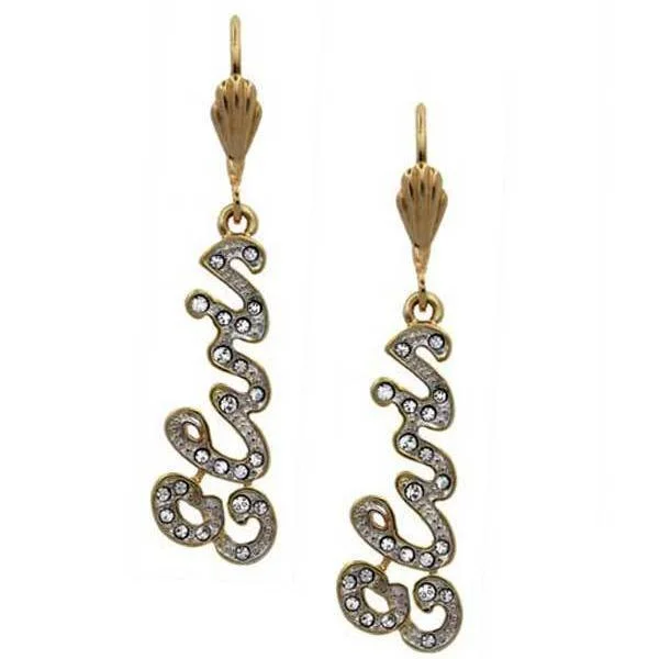 Exclusive Jewelry Bundles At Discounted Rates Lowell Hays Gold Plated Crystal Elvis Signature Earrings