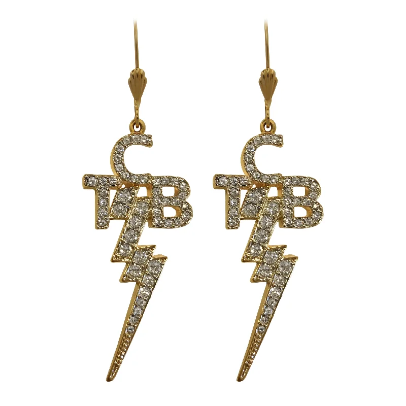 Affordable Luxury Jewelry For Every Occasion Lowell Hays Gold Plated Crystal TCB Earrings