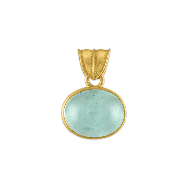 Sparkle On A Budget – Fine Jewelry For Less Medium Aquamarine Oval Pendant