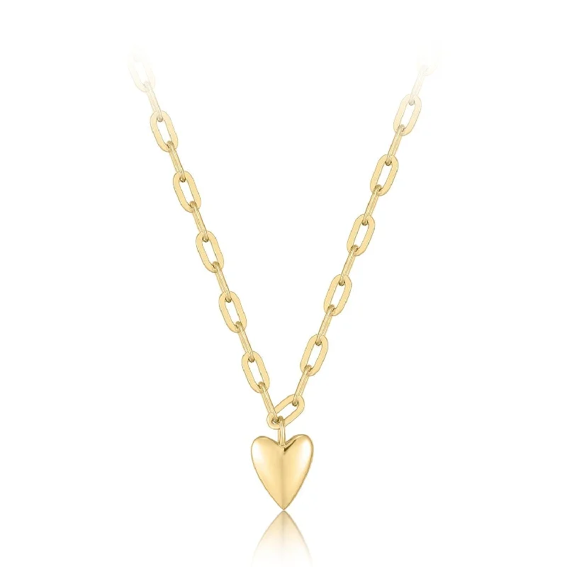 Exclusive Savings On Timeless Jewelry Pieces Micro Heart Charm Paperclip Necklace