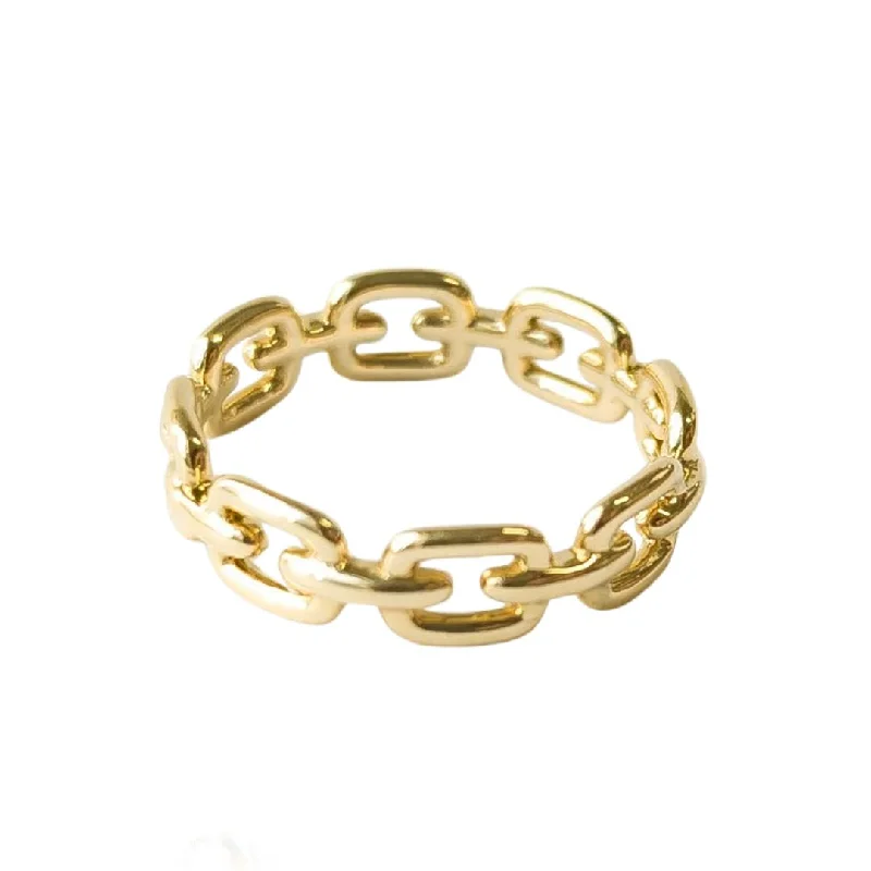 Make Your Outfit Shine With Discounted Jewelry 18K Gold "Elos" Chain Link Band