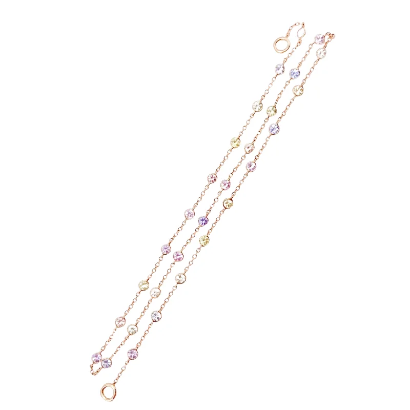 Flash Sale On Stunning Jewelry – Limited Stock Available Multi Pastel Sapphire Station Necklace