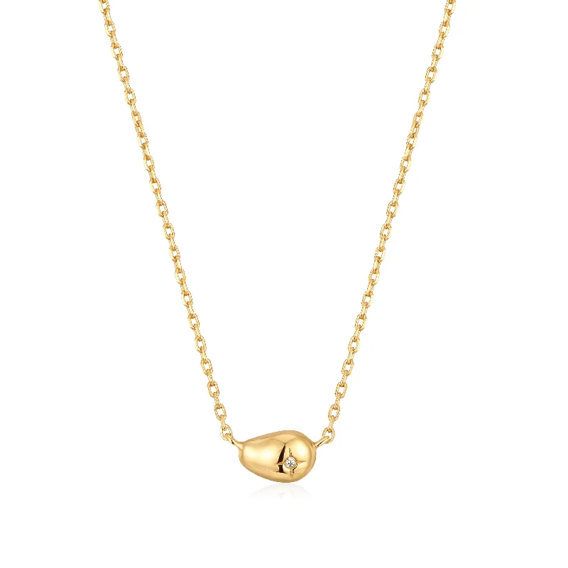 Clearance Sale On High-End Jewelry Collections Gold Pebble Sparkle Necklace