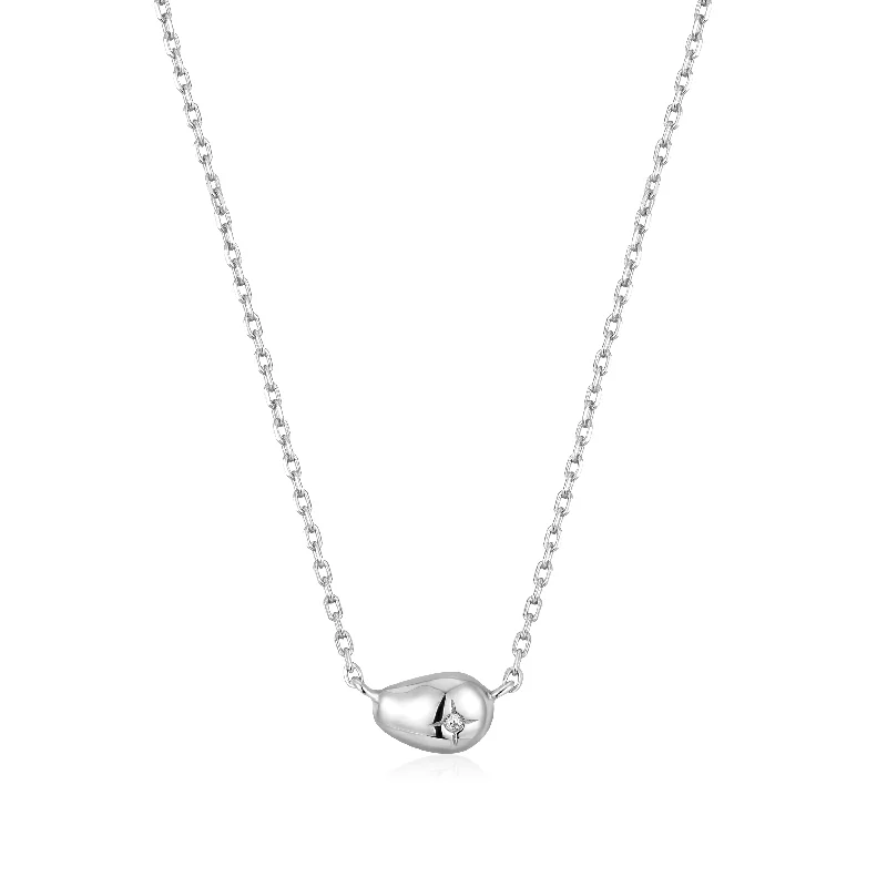 Exclusive Online Discounts On Stylish Jewelry Silver Pebble Sparkle Necklace