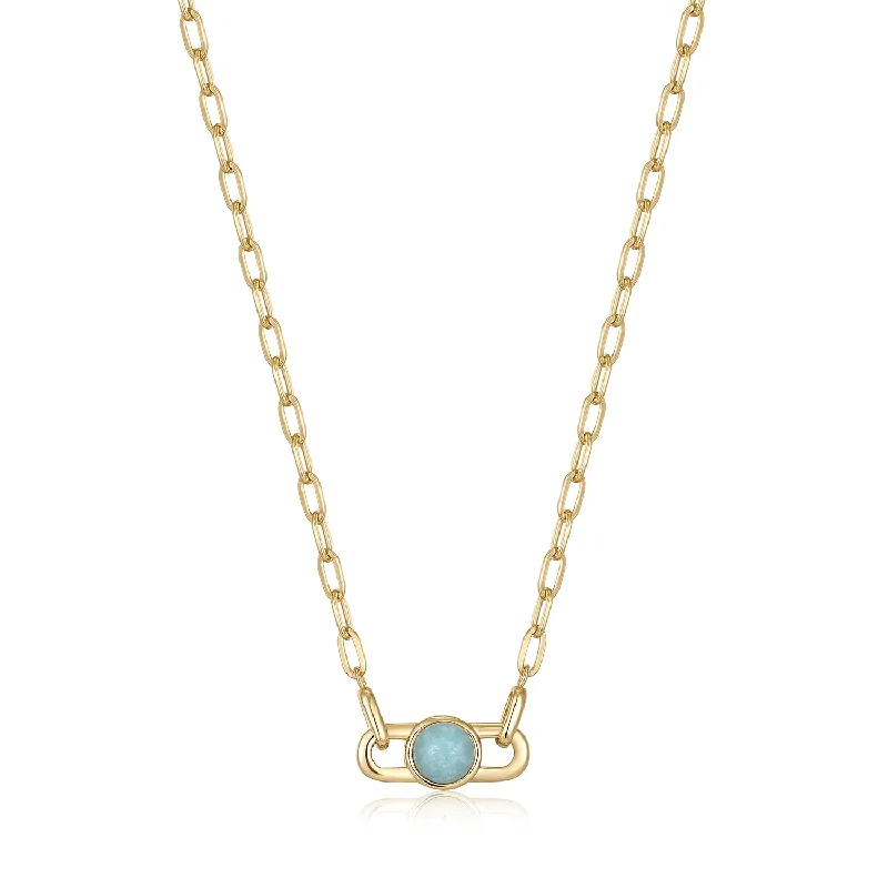 The Jewelry Sale You've Been Waiting For Is Here Gold Orb Amazonite Link Necklace