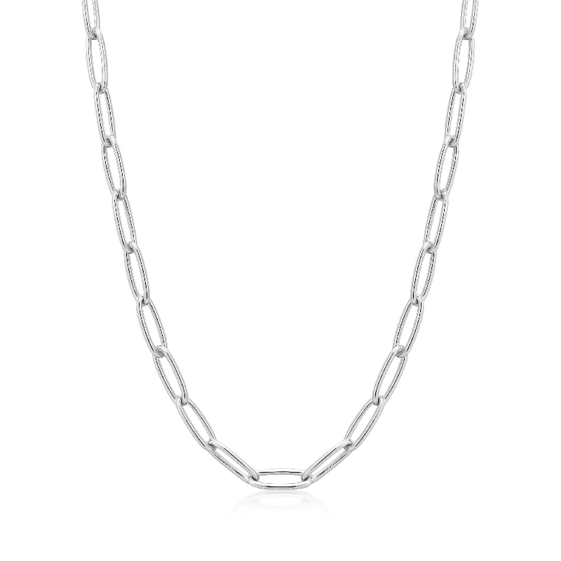 Premium Jewelry At Promotional Prices – Shine Today Silver Paperclip Chunky Chain Necklace Premium Jewelry At Promotional Prices – Shine Today Silver Paperclip Chunky Chain Necklace
