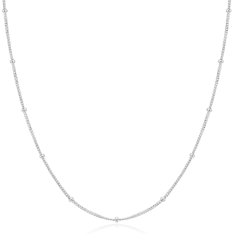 Affordable Glamour – Premium Jewelry For Less Silver Orb Chain Necklace