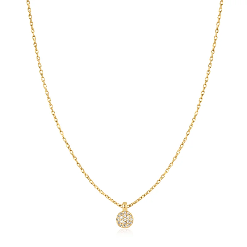 Beautiful Jewelry, Breathtaking Discounts – Hurry In Gold Sphere Pavé Necklace
