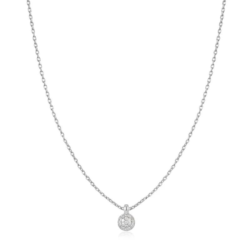 The Ultimate Jewelry Sale – Exclusive Styles At Great Prices Silver Sphere Pavé Necklace The Ultimate Jewelry Sale – Exclusive Styles At Great Prices Silver Sphere Pavé Necklace