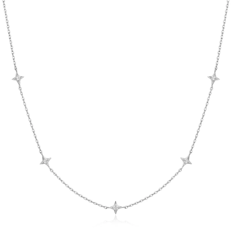 Flash Sale On Stunning Jewelry – Limited Stock Available Silver Stars Station Necklace Flash Sale On Stunning Jewelry – Limited Stock Available Silver Stars Station Necklace