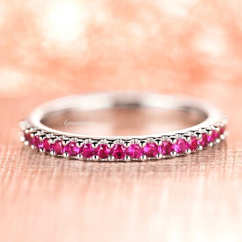 Your Perfect Accessory At The Perfect Price Valencia Ruby Band- Sterling Silver