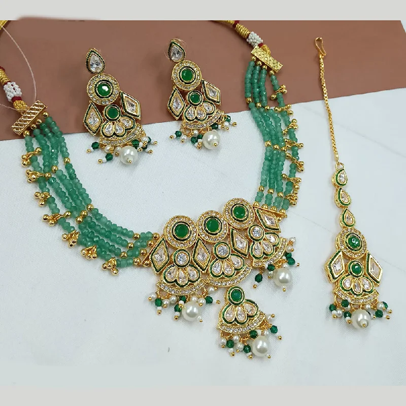 Flash Sale On Exquisite Jewelry – Don't Miss Out Padmawati Bangles Gold Plated Crystal Stone And Pearls Choker Necklace Set Flash Sale On Exquisite Jewelry – Don't Miss Out Padmawati Bangles Gold Plated Crystal Stone And Pearls Choker Necklace Set