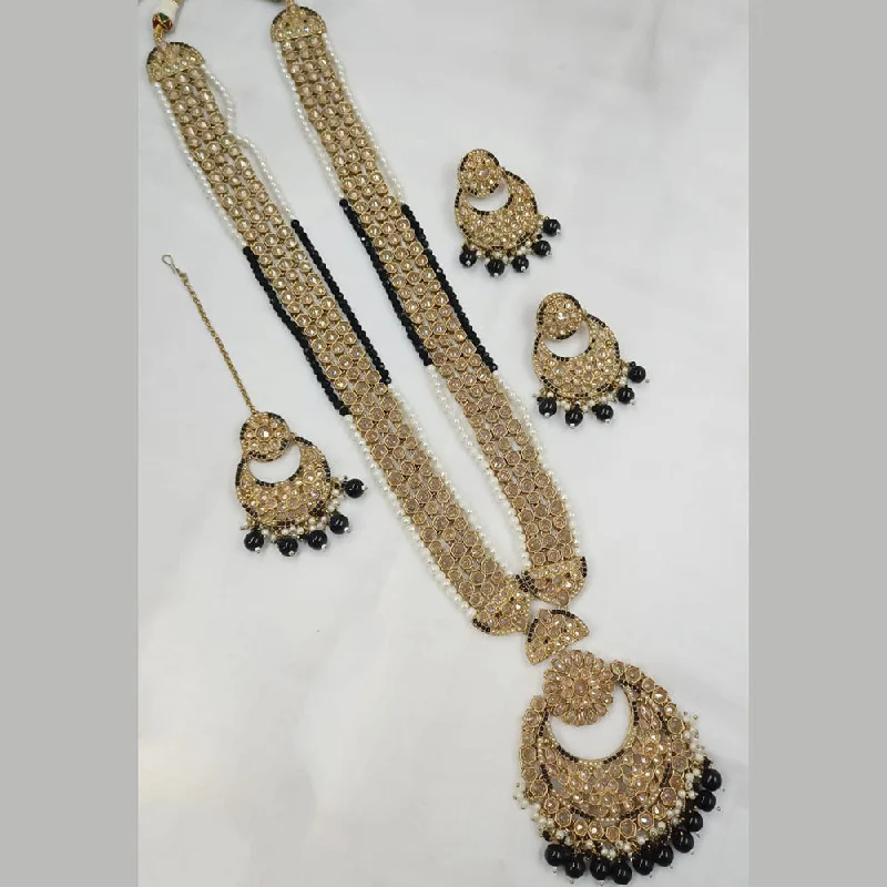 Affordable Luxury Jewelry For Every Occasion Padmawati Bangles Gold Plated Crystal Stone And Pearls Long Necklace Set