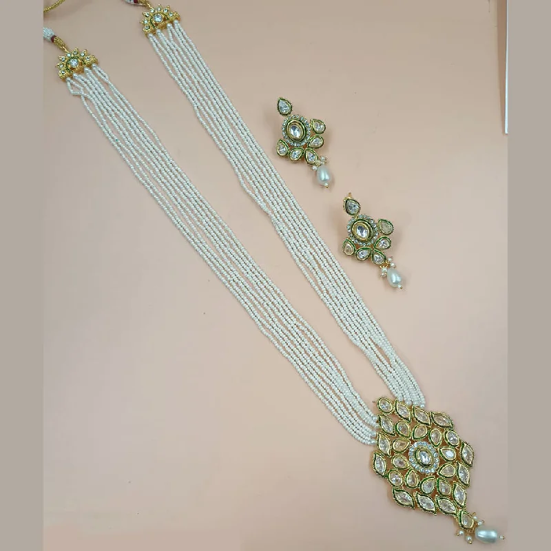 Buy More, Save More On Stunning Jewelry Designs Padmawati Bangles Gold Plated Crystal Stone And Pearls Long Necklace Set Buy More, Save More On Stunning Jewelry Designs Padmawati Bangles Gold Plated Crystal Stone And Pearls Long Necklace Set