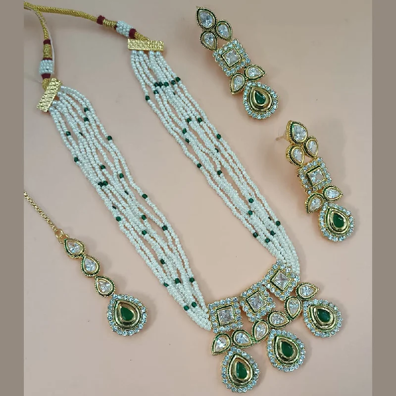 Exclusive Jewelry Sale – Sparkle For Less Padmawati Bangles Gold Plated Crystal Stone And Pearls Necklace Set