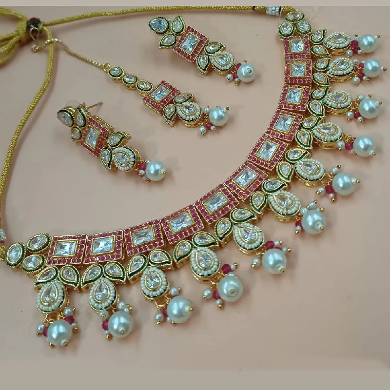 Luxury Jewelry Sale – Elegant Styles At Unbeatable Prices Padmawati Bangles Gold Plated Crystal Stone And Pearls Necklace Set