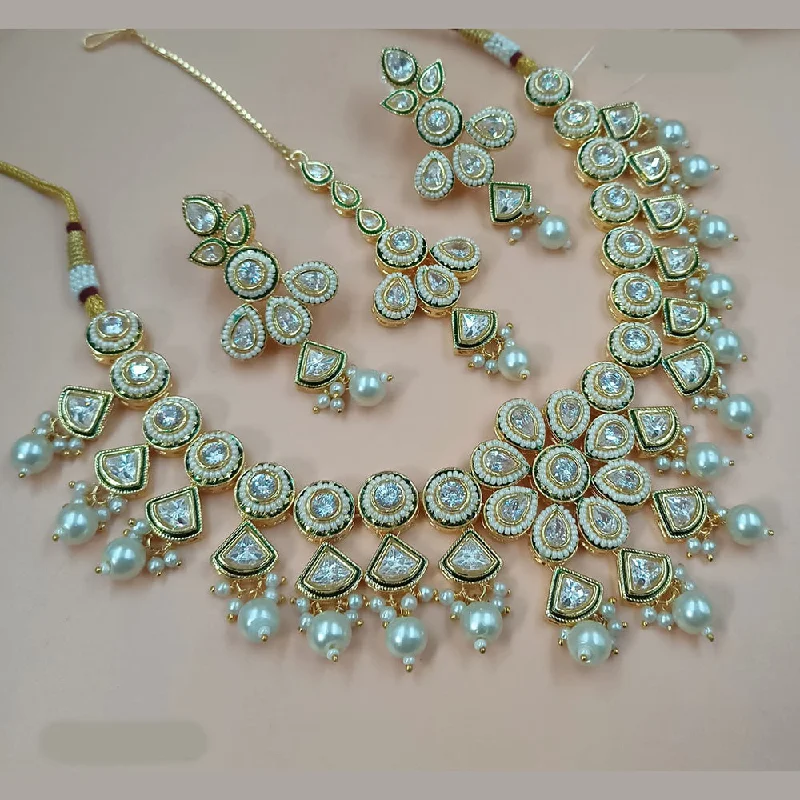 Luxury Jewelry Sale – Sparkle For Less Padmawati Bangles Gold Plated Polki Kundan And Pearls Necklace Set