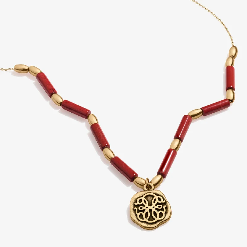 Elegant Jewelry At Unbeatable Offers – Shop Before It's Gone Path of Life® Charm + Red Jasper Necklace