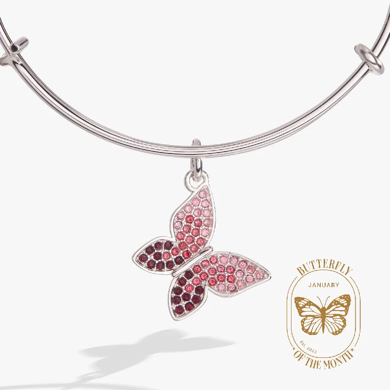 Chic And Stylish Jewelry At Exclusive Prices Pavé Butterfly Charm Bangle