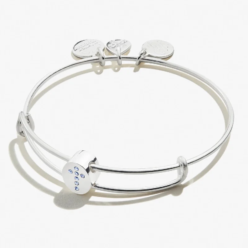 Gorgeous Jewelry, Limited-Time Savings Pavé Cross Bead Charm Bangle