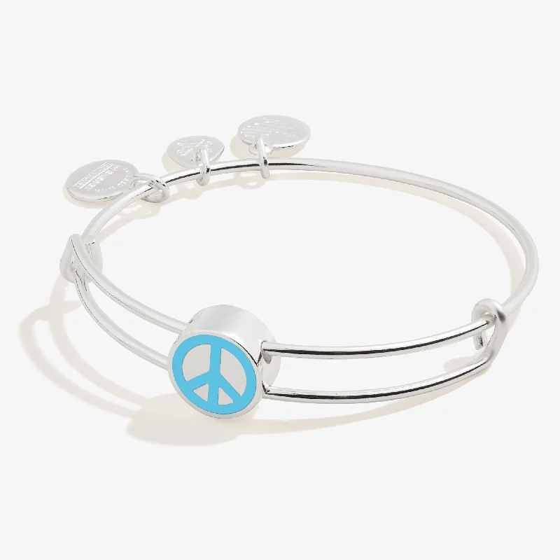 Luxury Meets Affordability – Jewelry Sale Live Now Peace Motif Inline Charm Bangle