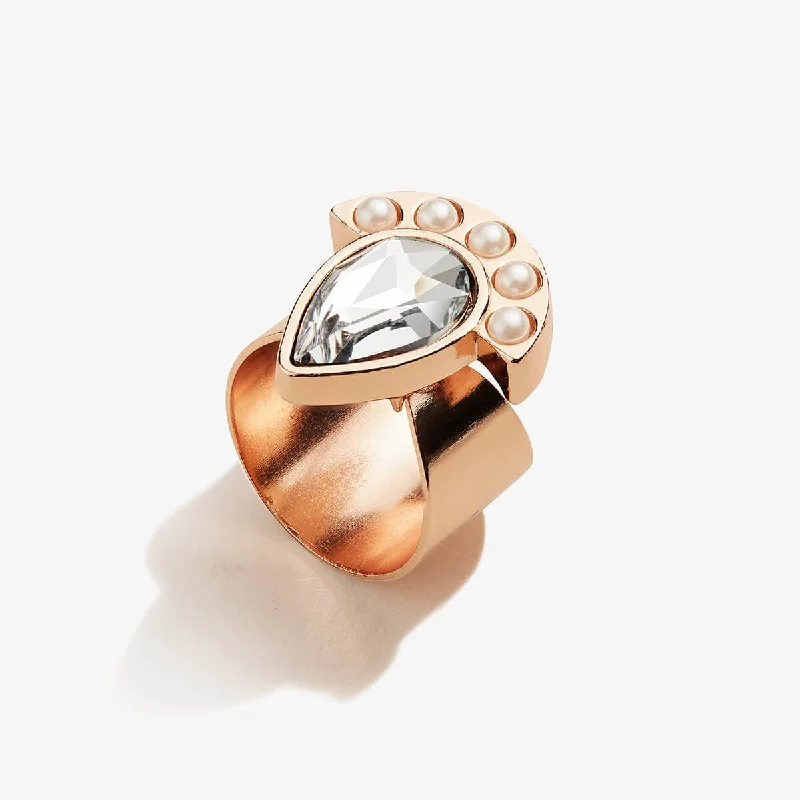 Buy More, Save More On Stunning Jewelry Pieces Pearl + Crystal Cocktail Ring