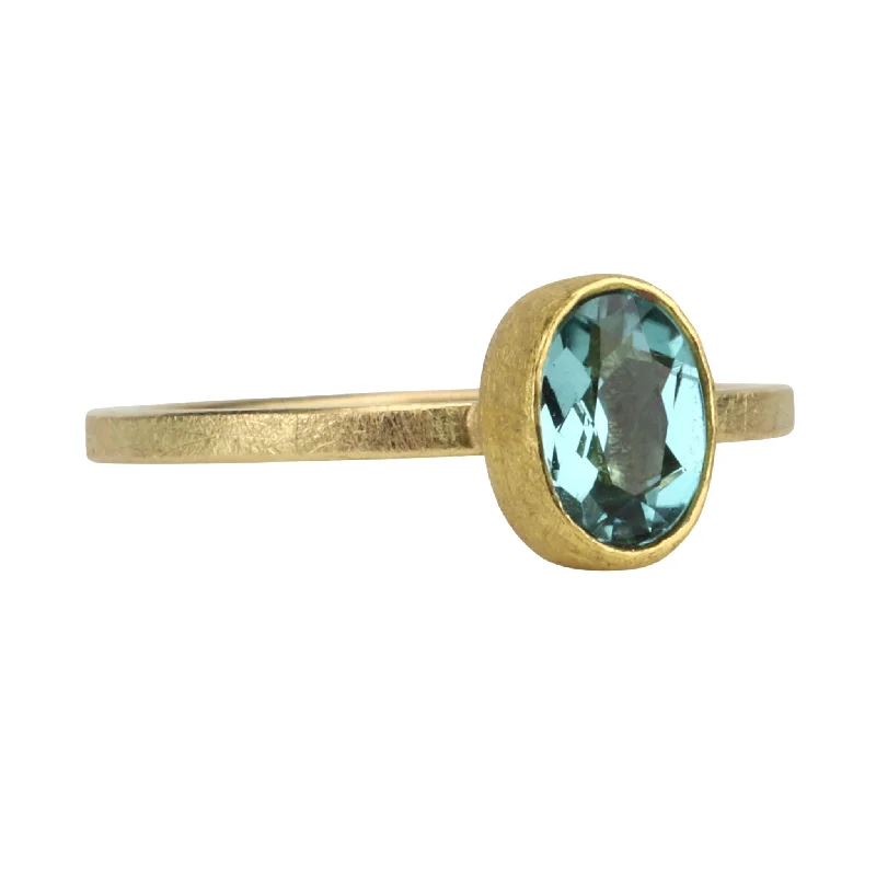 Shop Signature Jewelry Styles At Exclusive Prices 22 & 18K Bezel-Set Blueish Green Tourmaline Ring Shop Signature Jewelry Styles At Exclusive Prices 22 & 18K Bezel-Set Blueish Green Tourmaline Ring
