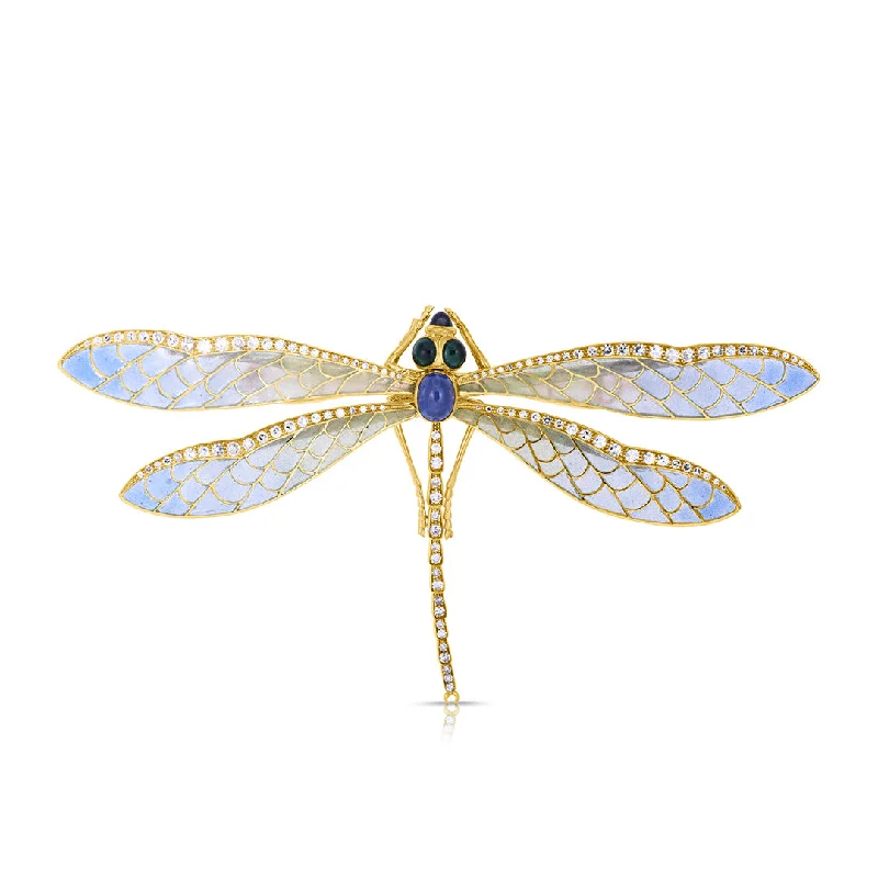 Exclusive Jewelry Markdowns – Limited-Time Offer Plique-à-Jour Sapphire, Emerald & Diamond Dragonfly Brooch Exclusive Jewelry Markdowns – Limited-Time Offer Plique-à-Jour Sapphire, Emerald & Diamond Dragonfly Brooch