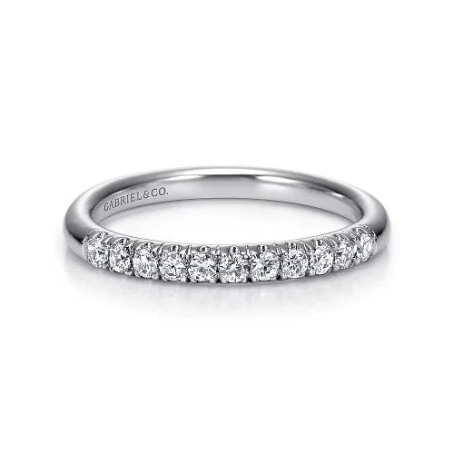 Seasonal Jewelry Clearance – Best Styles At The Lowest Prices Portofino - 14K White Gold 11 Stone French Pave Diamond Wedding Band - 0.24 ct