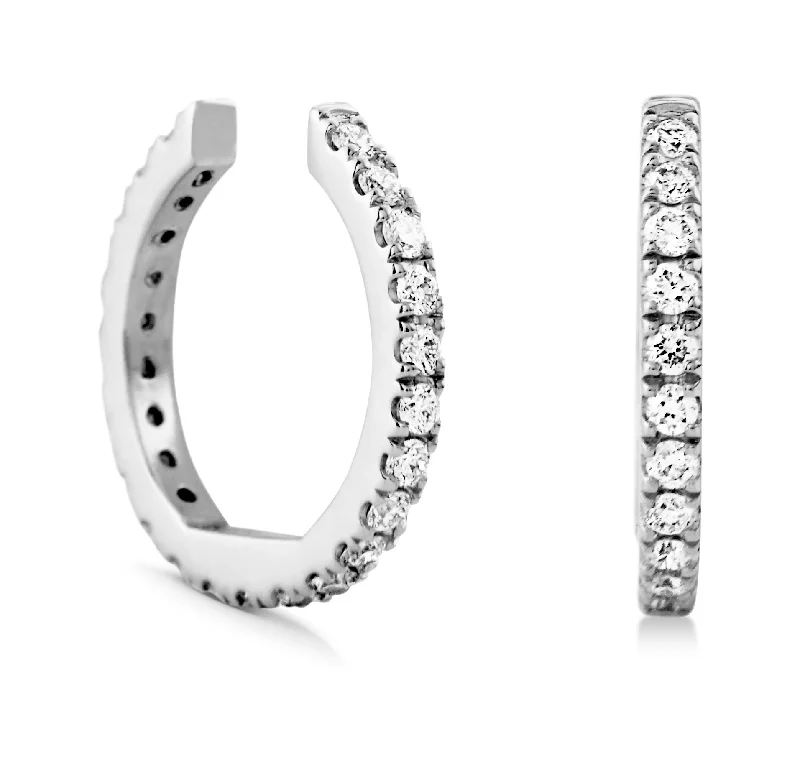 Shop Elegant Jewelry At Unbeatable Prices Rock Classic 18K Whitegold Ear Cuff w. Diamonds