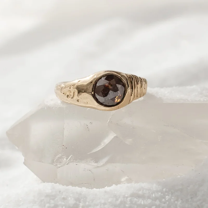 Rose Cut Chocolate Diamond Ring II