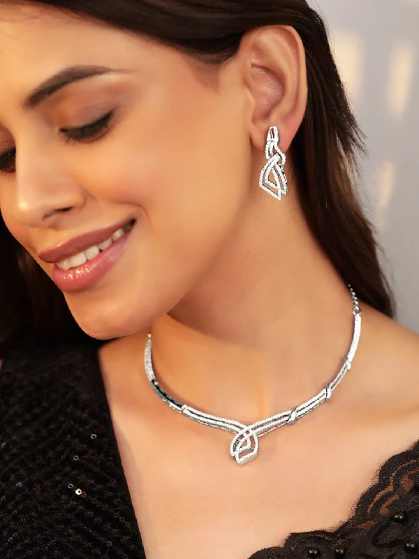 Your Perfect Accessory Now At The Best Price Rubans Eternal Sparkle Rhodium Plated Zirconia Jewelry Set Your Perfect Accessory Now At The Best Price Rubans Eternal Sparkle Rhodium Plated Zirconia Jewelry Set