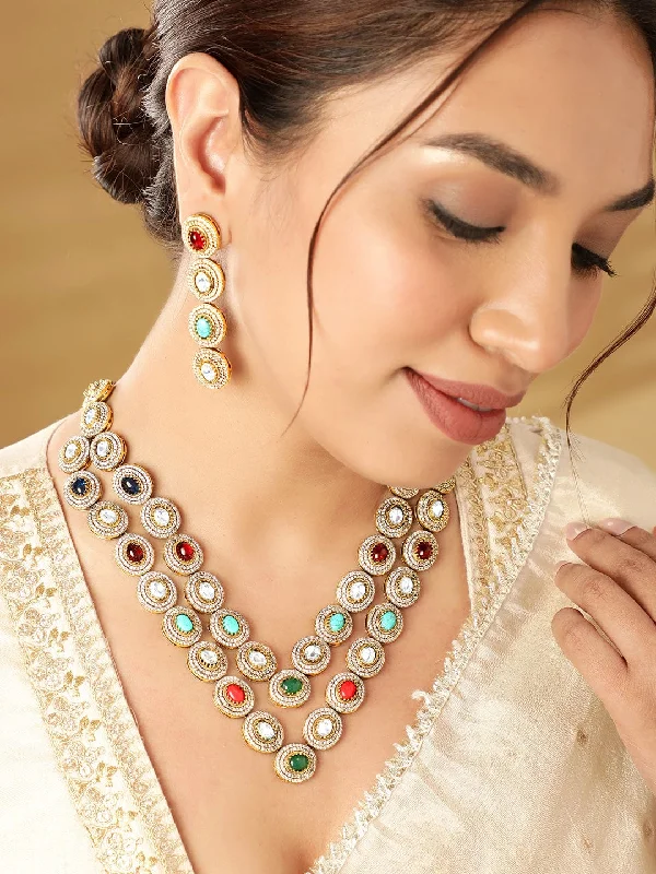 Jewelry Sale Bonanza – Grab Your Sparkle Now Rubans Ethereal Layers: Reverse AD & Kudan Stone Layered Necklace Set Jewelry Sale Bonanza – Grab Your Sparkle Now Rubans Ethereal Layers: Reverse AD & Kudan Stone Layered Necklace Set